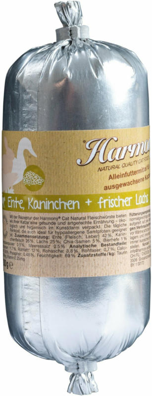 Harmony Cat Natural Fleischwurst Ente & Kaninchen 28x200g