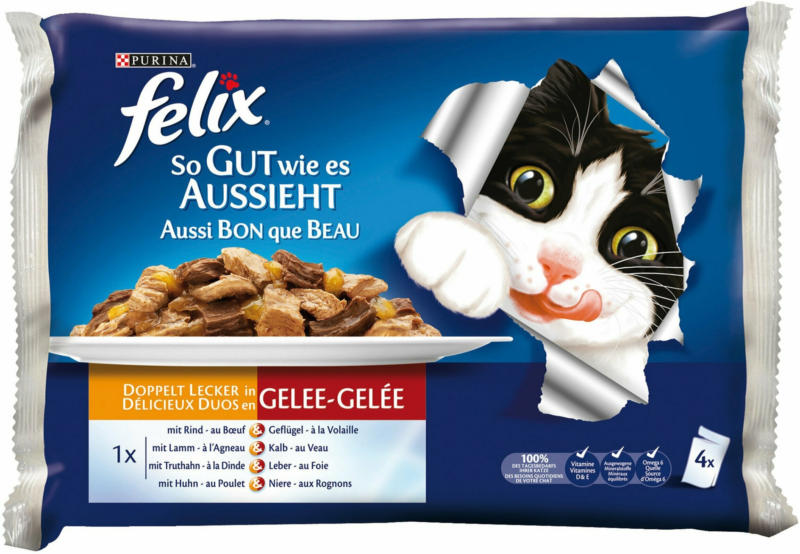 Felix So gut wie es aussieht Doppelt lecker Fleisch 4x100g