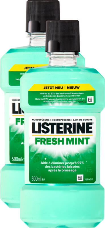 Collutorio Listerine, Fresh Mint, 2 x 500 ml