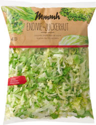 Salade mêlée Chicorée frisée-Pain de sucre Mmmh, prête à consommer, provenance indiquée sur l’emballage, 400 g