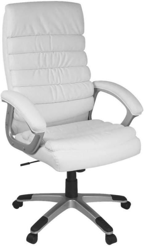 Chefsessel in Lederlook Weiß