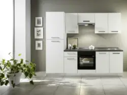 Küchenblock 'Belluna' , weiß, grau