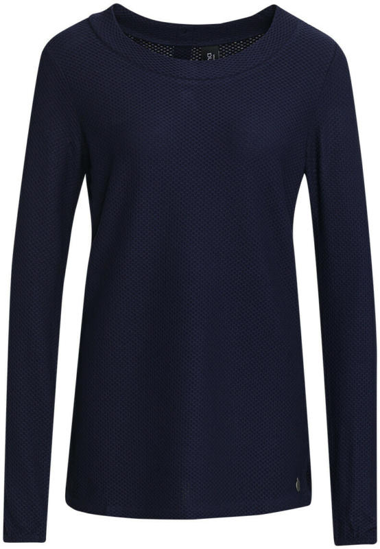 Damen Langarmshirt mit Waffelmuster