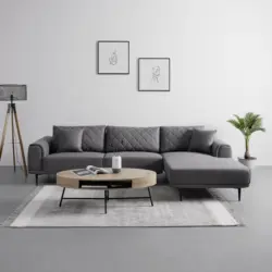 Wohnlandschaft 'Elvy', dunkelgrau