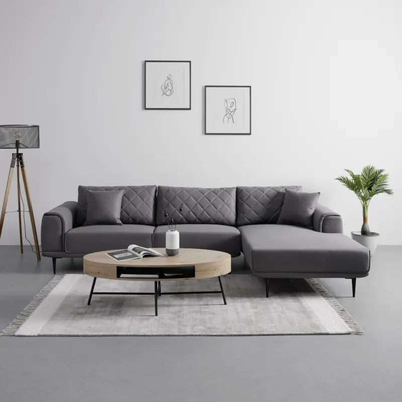 Wohnlandschaft 'Elvy', dunkelgrau