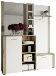 Garderobe 'Barry' , eiche, weiß