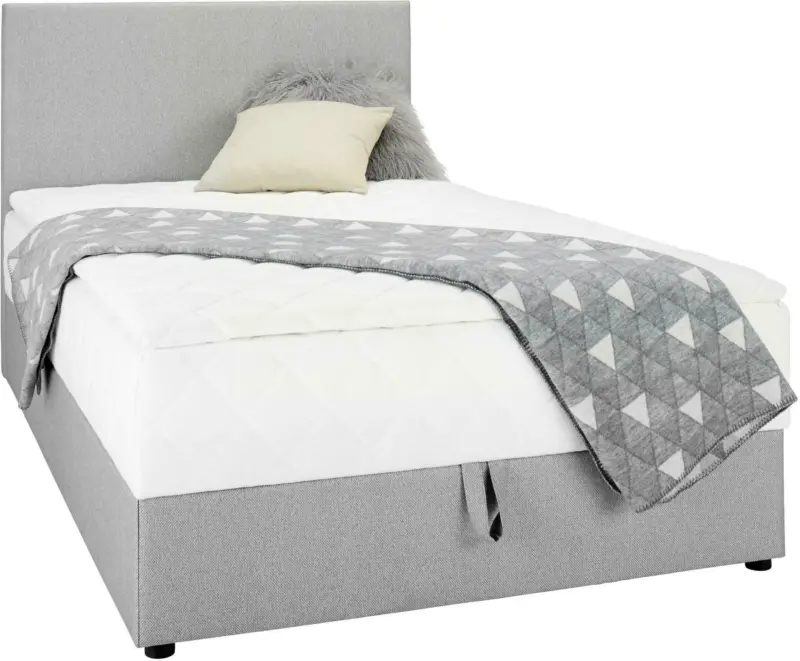 Boxbett in Grau ca. 140x200cm