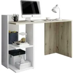 Schreibtisch 'Paco' , ca 120x51,6 cm, weiß,eiche