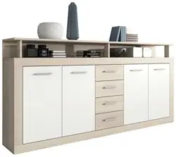 Sideboard 'Luna' , eiche, weiß