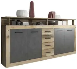 Sideboard 'Luna' , eiche, anthrazit