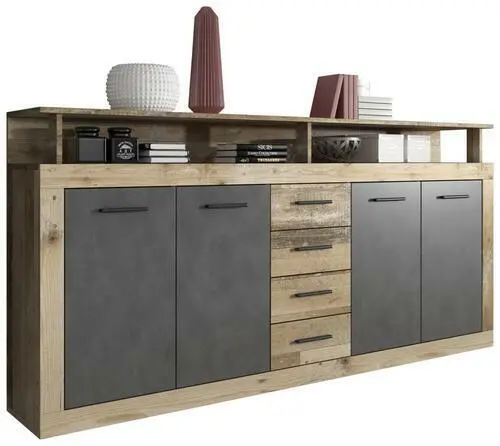 Sideboard 'Luna' , eiche, anthrazit