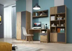 Jugendzimmer 'Gap', eiche, anthrazit