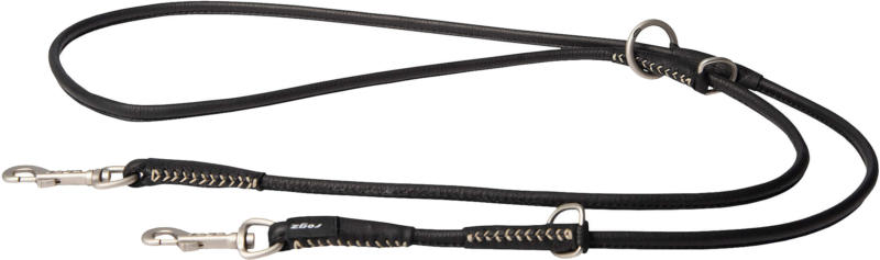 Rogz Rundleine Leder schwarz L 2m