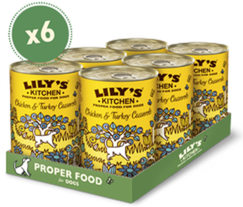 Lily's Kitchen Nassfutter für Hunde Casserole Huhn & Truthahn 400g