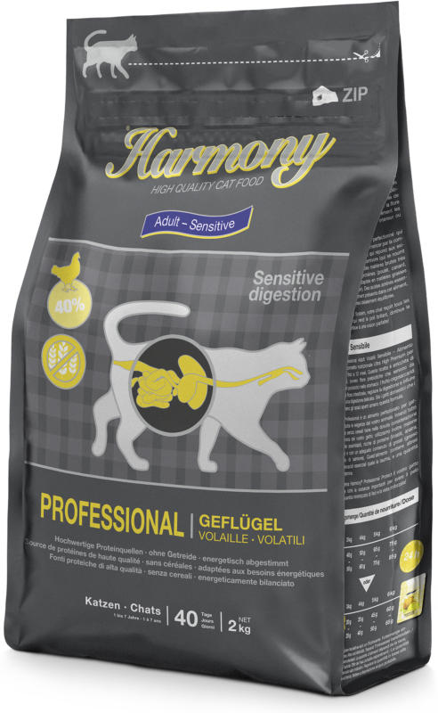 Harmony Cat Professional Adult Sensitive Geflügel Katzenfutter 4kg