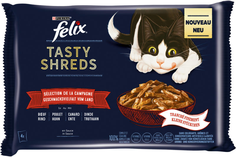 Felix Tasty Shreds Sélection de la campagne 6x10x80g