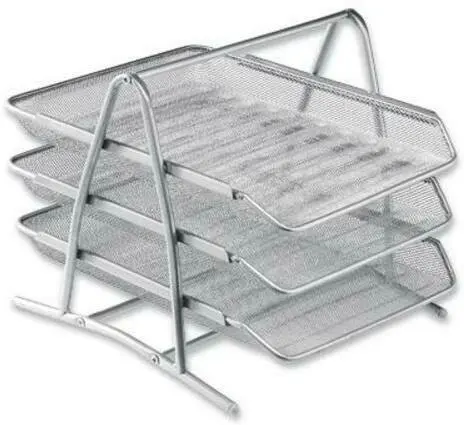 Briefablage aus Metall in Weiß