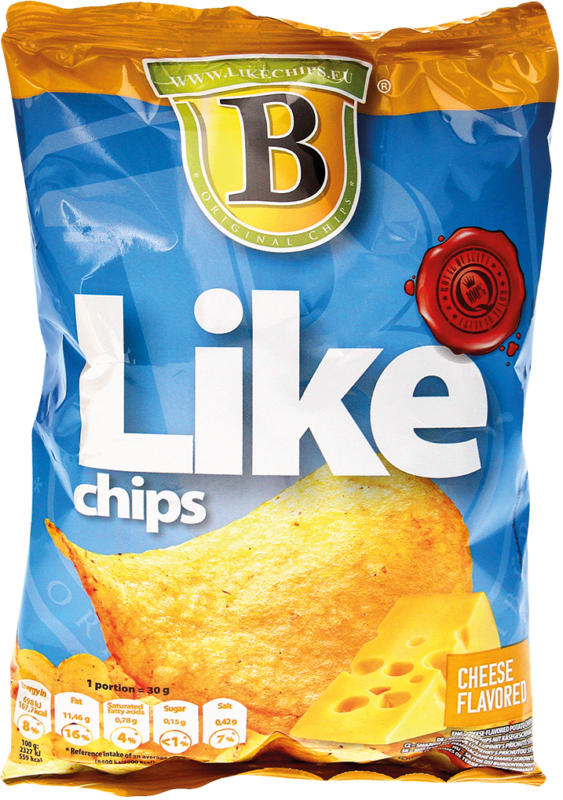 Kartoffelchips mit Käsegeschmack