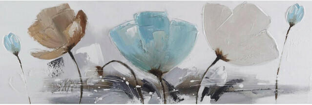Handgefertigtes Ölgemälde ca. 40x120cm Blumen