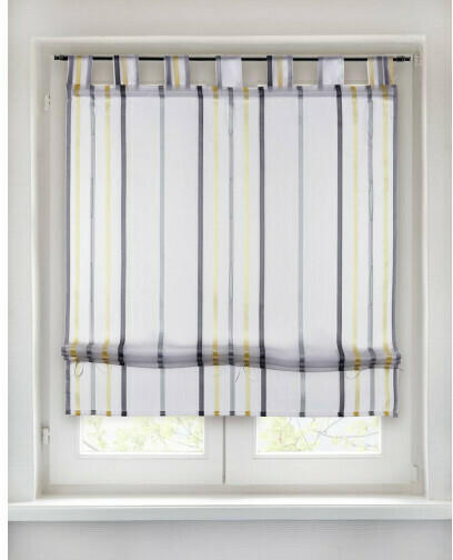 Bändchenrollo Nicole, gelb schwarz, ca. 60 x 135 cm
