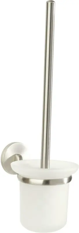 WC-Bürstengarnitur Weiß/Edelstahlfarben