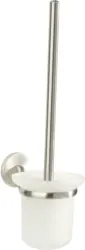 WC-Bürstengarnitur Weiß/Edelstahlfarben