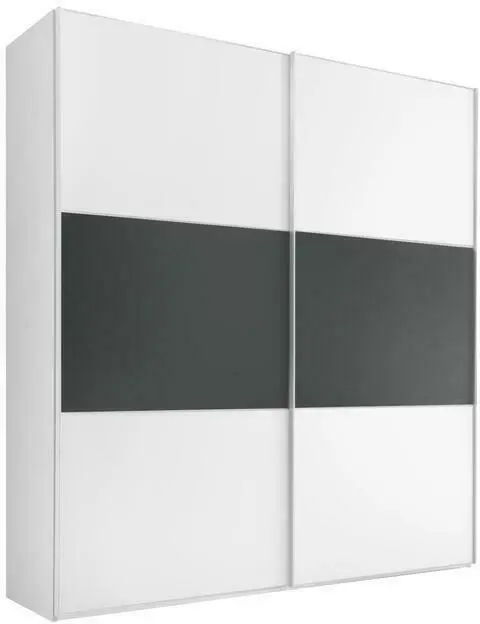Schwebetürenschrank Includo B:188cm Weiß/ Vulkan Dekor