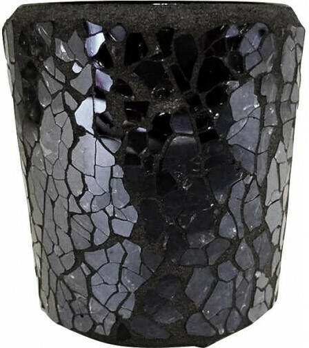 Mosaik-Teelichthalter ø ca. 6cm schwarz