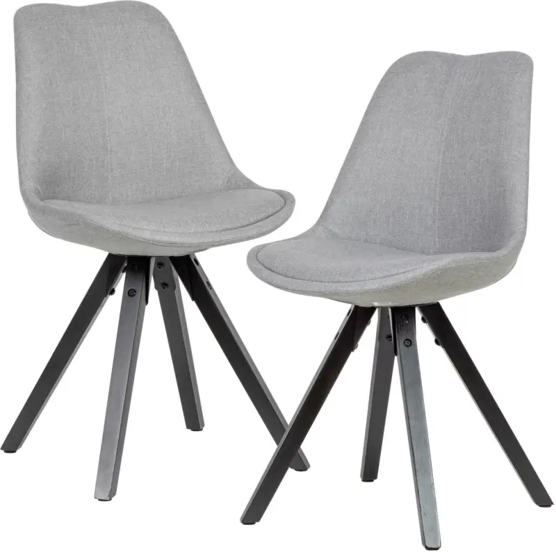 Stuhl-Set 'WL6.125', 2-er Set, hellgrau