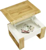 mömax Couchtisch in Weiß/Eichefarben