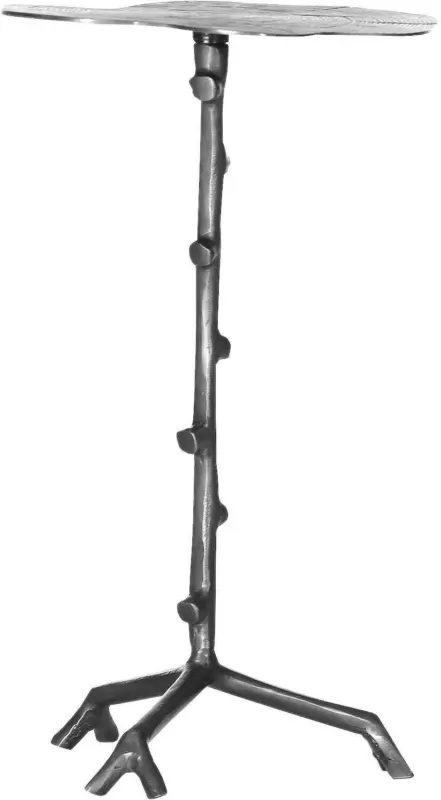 Beistelltisch aus Metall in Nickelfarben