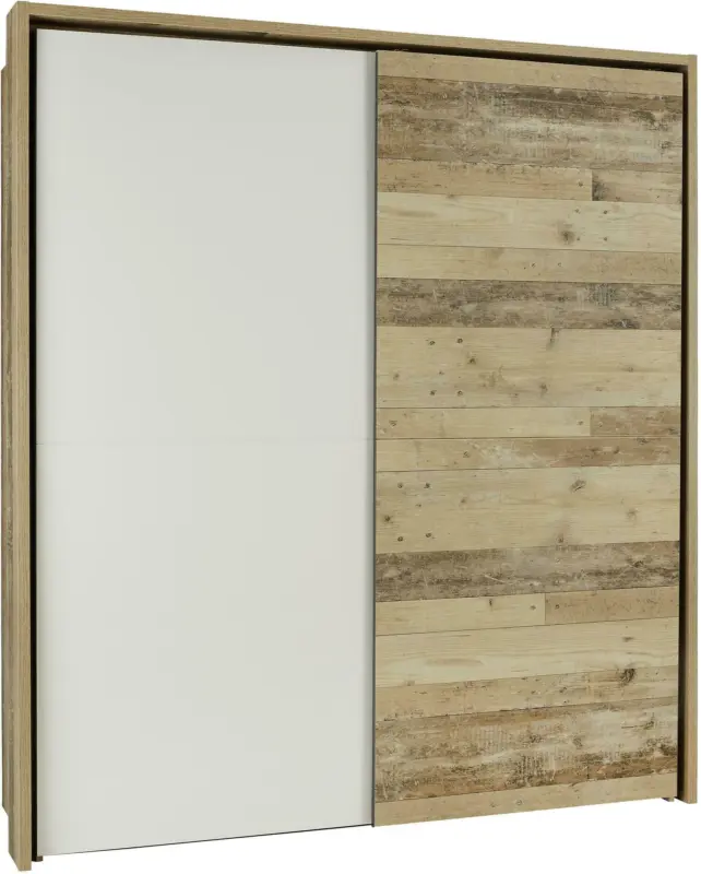 Schwebetürenschrank in Eichefarben Old Style