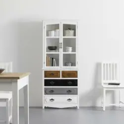 Buffet 'Florina', weiß/grau/braun