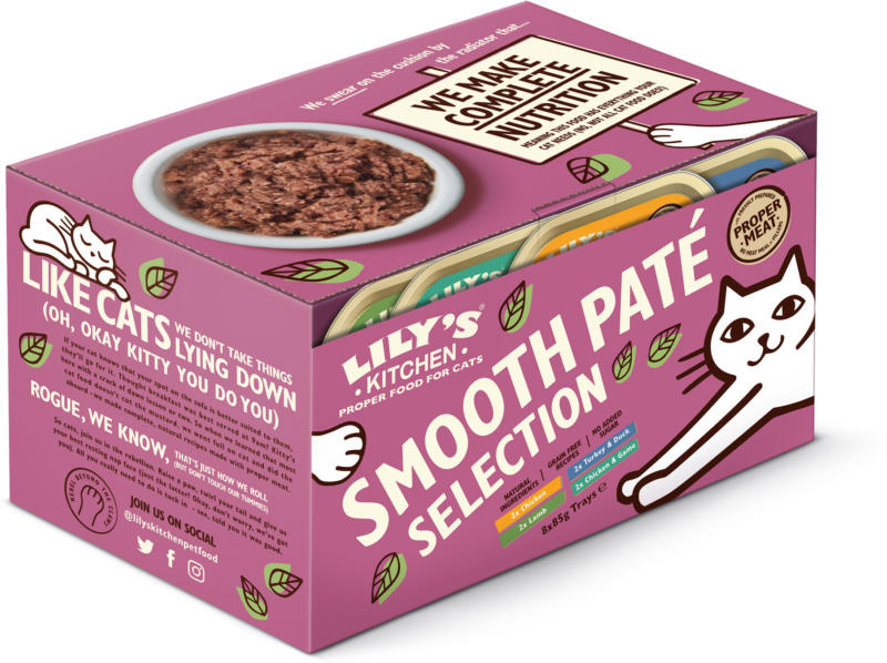 Lily's Kitchen Nourriture humide pour chats Smooth Paté Viande 4x8x85g