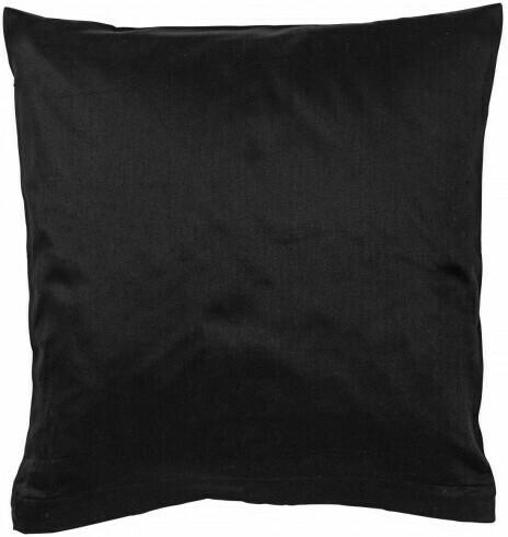 Satin-Kissenbezug 2er-Pack schwarz 80 x 80 cm