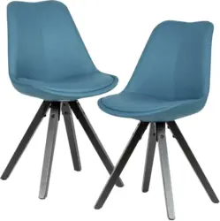 Stuhl-Set 'WL6.124', 2-er Set, petrol