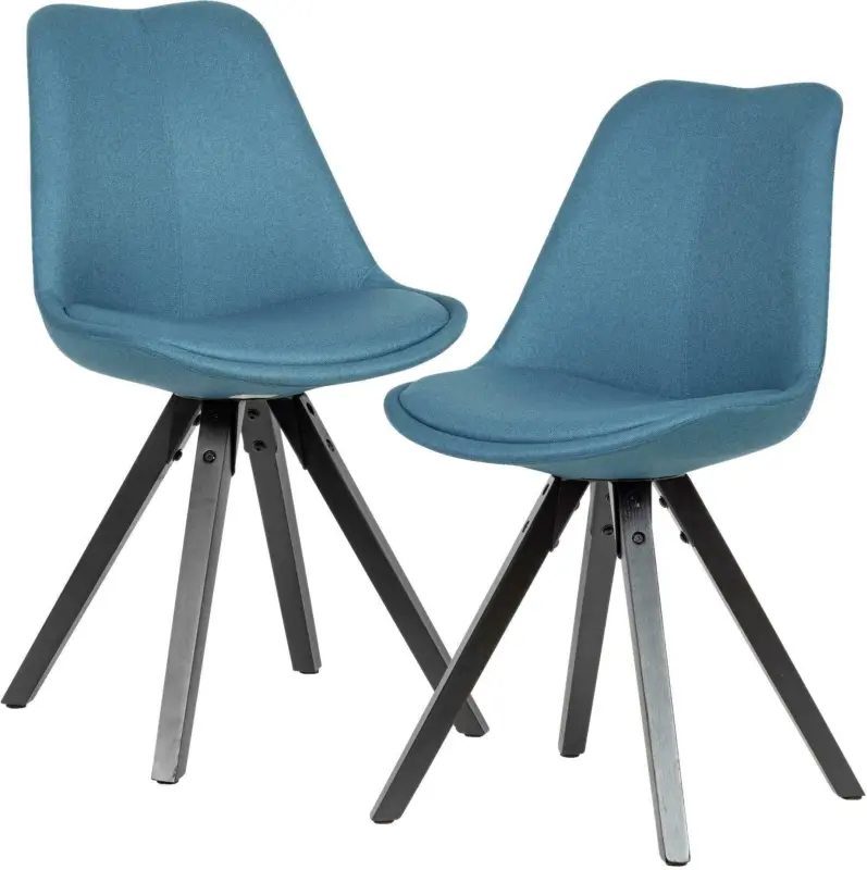 Stuhl-Set 'WL6.124', 2-er Set, petrol