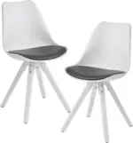 mömax Stuhl-Set 'Wohnling', grau/weiß
