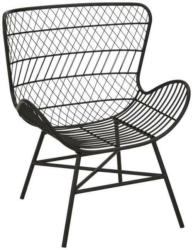 Stuhl aus Metall in Schwarz