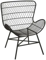 Stuhl aus Metall in Schwarz