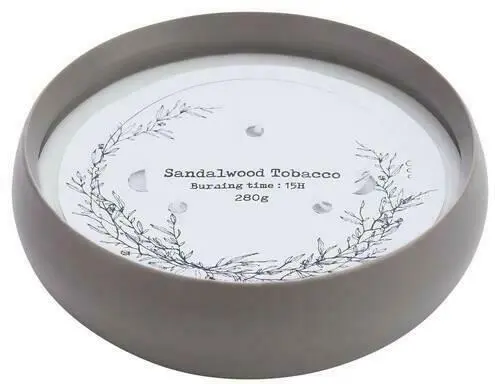 Kerze im Topf Ava in Grau