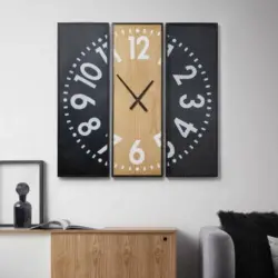 Wanduhr 'Giorgia', schwarz/hellbraun