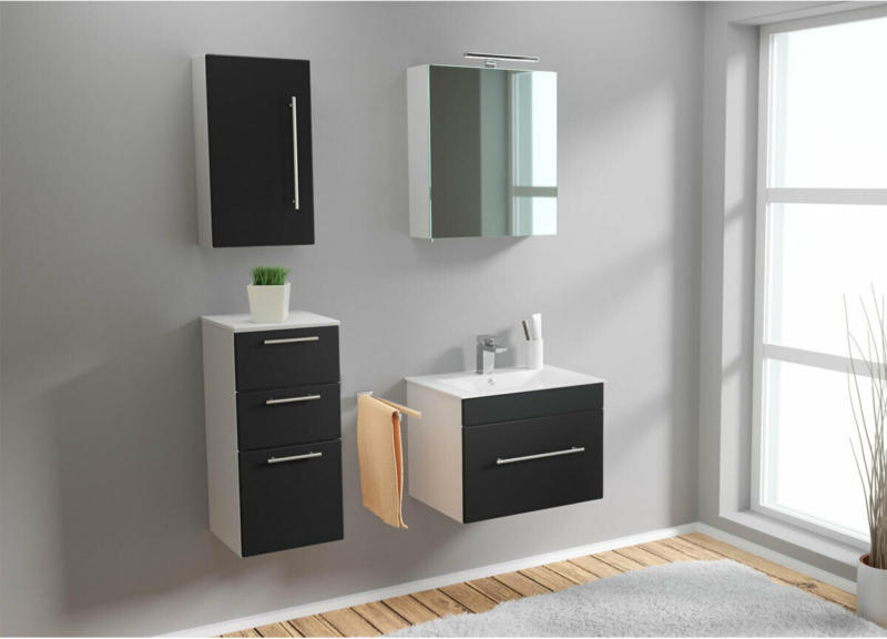 Badmöbel-Set „VIVA 60“ 4-teilig, schwarz schwarz