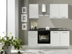Küchenblock 'Belluna' , weiß,grau