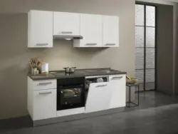 Küchenblock 'Belluna' , weiß, eiche