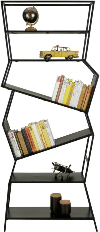 Regal in Schwarz/Natur