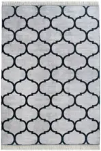 mömax Webteppich Marokko in Grau/Schwarz ca. 80x150cm