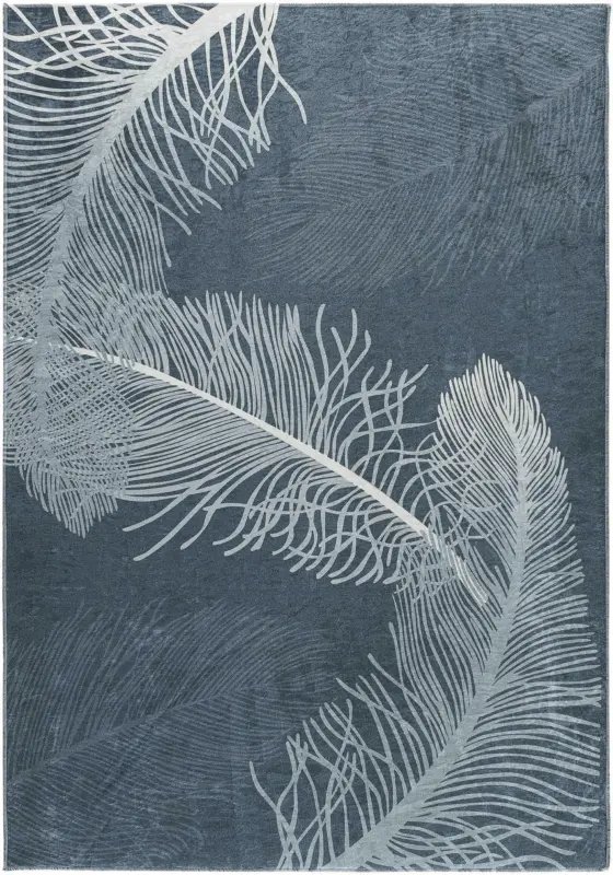 Webteppich Feather in Grau ca. 160x230cm