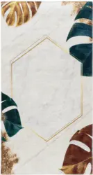 Webteppich Leaves in Beige ca. 80x300cm