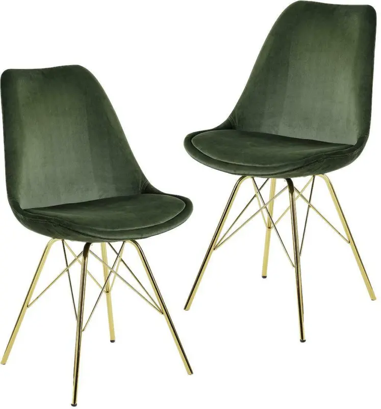 Stuhl-Set 'WL6.184', 2-er Set, grün
